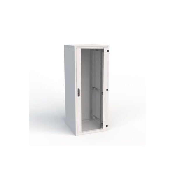 Armoire 42UH 19", gris, LxP 800x1000mm, porte et parois en tôle d'acier